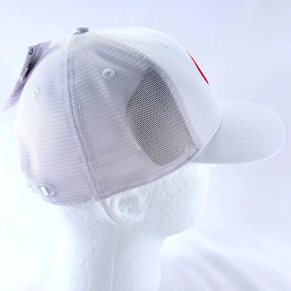 Champion White Embroidered Big C Logo Mesh Snapback Trucker Hat Cap NWT
